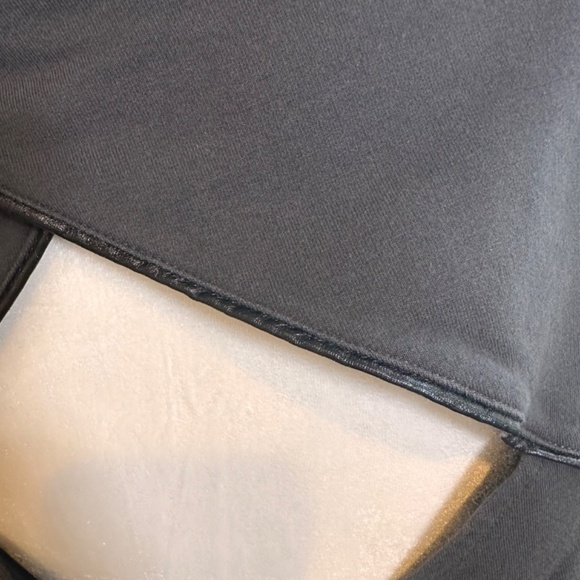 Steve Madden Cowl-Neck Pullover Charcoal Cutout Back Satin Trim Sz M Long Sleeve - Picture 4 of 7